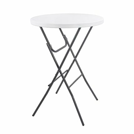 Byliable 32in Cocktail Table High Top Folding Table, Portable Bar Height Folding Table Round with Removable Legs, Indoor Outdoor Banquet Table fo