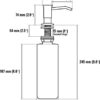 CREA Soap Dispenser for Kitchen Sink, Soap Dispenser Built-in, Sink Soap Dispenser Stainless Steel, Liquid Soap Dispenser for Sink with 17 OZ Bot