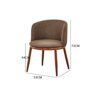 WALNUT Dining Room Chairs Nordic Style Dining Table With Chairs Set Furniture Cotton Linen Solid Wood Hotel Kitchen Restaurant Stool (Color : Ora