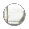 Umbra Hub 24” Round Wall Mirror With Rubber Frame, Modern Room Decor for Entryways, Washrooms, Living Rooms and More, Black