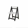 XJWWW-URG Solid Wood 2-Chair Dining Folding Butterfly Wooden Kitchen Furniture Natural Solid XJWWW-URG (Color : Black)