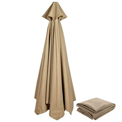 WUHNGD Replacement Parasol Cover 3m 8/6 Ribs Parasol Canopy Cover Replacement Patio Market Umbrella Waterproof Umbrella Replacement Top Shade Cov
