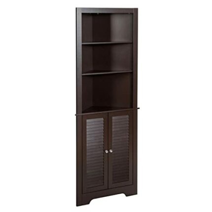 Bathroom Corner Storage Freestanding Tall Bathroom Cabinet Adjustable With 3 Shelves