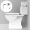 Toilet Flush Handle Split Replacement Traditional Victorian Style Chrome Plated Metal Handle for Toilet WC Cistern Tank for Toilet WC Cistern Tan