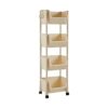 UXZDX Multifunctional mobile storage rack household kitchen trolley shelving multi-layer book toy storage rack (Color : D, Size : 34.4CM-28CM-118
