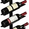 Qunine Wine Rack Wall Mounted - 8 Bottle Modern Wall Mounted Wine Rack Wine Storage Display Shelf Bottle Holder Home & Kitchen Décor(Bronze/Black