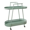 BHVXW Living Room Sofa Side Home Balcony Movable Small Push Kitchen Storage Rack (Color : Argento, Size : 62.5CM*60CM)
