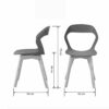 dining chair Kitchen Dining Room Furniture Chairs Dining Chairs Modern Simple PP Plastic Back Chair Beech Legs Leisure Chair Kitchen Living Room