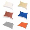 Warooma 2.5m x 2.5m Sun Shade Sails Canopy with Rope Rectangle Sand UV Heavy Duty Commercial Grade Patio Waterproof Block Sun Shade Awning for Ou