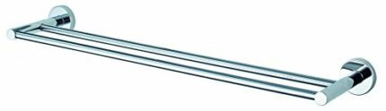 Kosmos 1116244 613 mm Stainless Steel and Zinc Alloy Haceka Double Towel Rail, Silver