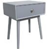 ASPECT Niva Bedside Table with One Drawer, Wood, Grey, 40(W) x 30(D) x 48(H) cm