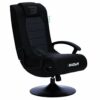 BraZen Stag 2.1 Bluetooth Ergonomic Video Pedestal Rocker Surround Sound Gaming Chairs for Kids with Speaker Subwoofer and Pedestal base - Blue