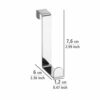 WENKO 4214062100 Clothes / door coat hook, set of 6, stainless steel, glossy