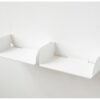 TEEbooks Bookshelf - Set of 2 shelves - Steel - White - 45 x15 x 25 cm - For large format books, comics, art books
