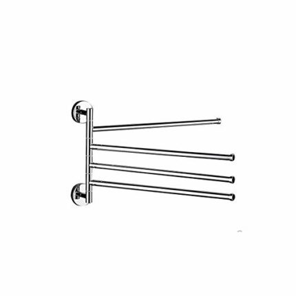 RSOCHS Stainless Steel Towel Bar, Rotating Towel Rack, Bathroom Wall-mounted Towel Rack, Bathroom Kitchen Storage Rack