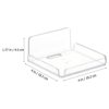 Cabilock 2 Pcs Acrylic Floating Wall Shelves Small Wall Shelf Speaker Stand for Security Cameras Baby Monitors Speakers