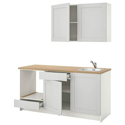 Ikea KNOXHULT kitchen, 180 cm, grey