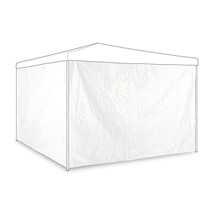 Relaxdays Side Panels, Set of 2, Side Wall for 3 x 2 m Gazebos, Waterproof, Without Windows, Plastic, White