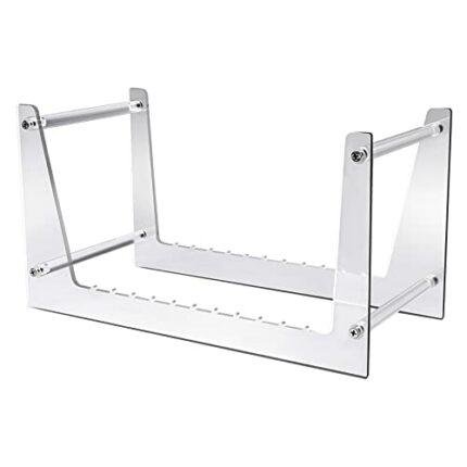 Dciustfhe Clear Vinyl Record Stand Holder for Desktop Album Storage, Acrylic Vinyl Record Shelf Display 50