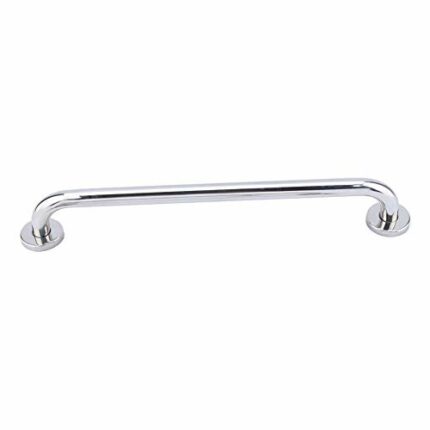 Towel Rail, Durable Chrome Bathroom Accessory Wall Mounted Straight Towel Holder Bar Handle Hand Rail Grab Safety Bar Non-Slip Polished Finish