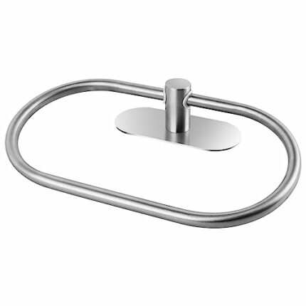 WLLHYF Self Adhesive Towel Ring Stainless Steel Hand Towel Holder Rustproof Bathroom Towel Holder No Drilling Towel Ring Towel Rack for Bathroom