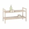 Wenko Norway System with 2 Shelves Natural White, Walnut wood, 40.5 x 27 x 69 cm