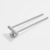 Bathroom, Wall Mounted Towel Rack Stainless Steel Bath Rack Swivel Towel Rail Holder with 2 Swivel Bars, Swing Towel Holder for Kitchen, Bathroom