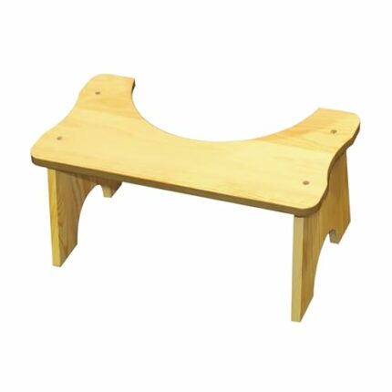 Bamboo Poop Stool Adult Toilet Stool, Portable Adult Toilet Squatting Stool Natural Color