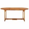 vidaXL Solid Acacia Wood Garden Dining Set 7 Piece Outdoor Terrace Backyard Patio Furniture Dining Dinner Table and Chair Seating Seat