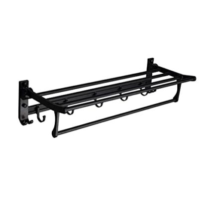 HIGOH Towel Racks,Bathroom Towel Rack Wall Mounted Towel Holder,Bath Hardware Aluminum Bath Shelf,Towel Rack,Towel Bar,Towel Holder,Nail Punched