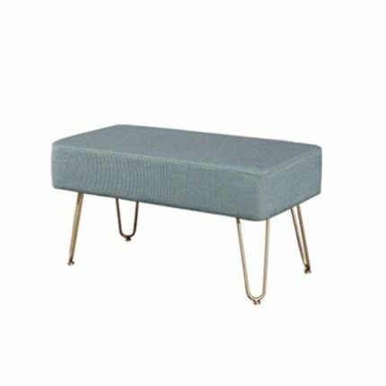 BHVXW Bedroom Bed End Stool, Shoe Changing Stool, Simple Cloakroom Bench, Blue Sofa Stool