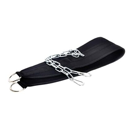 Nylon Gym Dip Belt With Chain, Body Building Power Equipments Pull Up Training Weight Lifting Training Bodybuilding Powerlifting Workout Strength