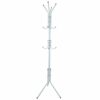 X CLICK Metal Coat Rack for Clothes, Bags, Coats with 12 Hooks with Triangular Base for More Stability 175 x 43 cm (Black)