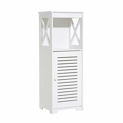 Screw Fix-Waterproof Bathroom Storage Accessories Floor Standing Cabinet Bathroom White Robust Bathroom Furniture Bathroom Toilet Silm Shelf Bath