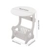VONGLYHOO Small Side Table with Storage Shelf Table White Nightstand End Table Small Bedside Table for Bedroom Living Room Decor Side End Table N