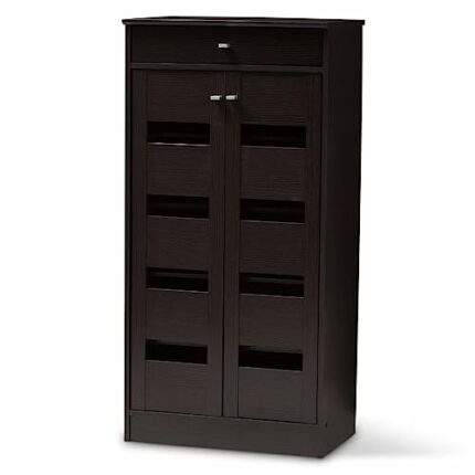 TJLSS Suitable for Entryway Shoe Storage Cabinet Home Foyer Corridor Shoe Cabinet Finished Wooden 2-door Shoe Cabinet