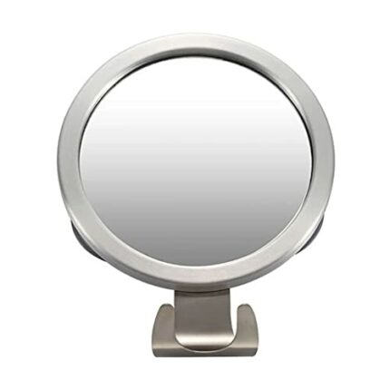 QUANJJ Bathroom Powerful Sucker Bath Mirrors Fogless Bath Shower Mirrors Up With Shaver Holder