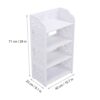 Carved Shoe Cabinet, 4 Tiers White Corner Shoe Cabinet Modern Multifunctional Hollow Carved Shoes Rack Wood Shoes Storage Rack Organising Shelf f