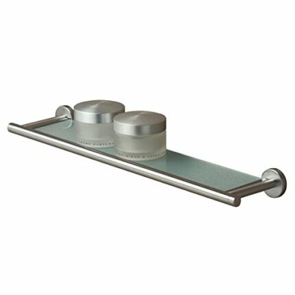 Tiger Boston Shelf, Glass, Stainless Steel Brushed, 58.1 x 5 x 13 cm