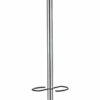 UNILUX Hakea Coat Stand Chrome-Plated Steel and Black Plastic with 12 Round Clothes Hooks and Adjustable Umbrella Stand 176 cm High
