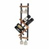 ZYZMH Wine Rack, Vintage Solid Wood Wrought Iron Hanging Cup Creative Hanging Cup Rack, Bracket Structure