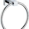 YUET Wall Mounted Towel Ring Rail Bar Bath Holder Hanger Accessories SUS 304 Stainless Steel with Chrome Plated Bathroom Hardware and Kitchen (Po