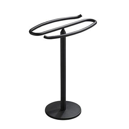 Bathroom Hand Towel Holder Stand, Heavy Duty Countertop Hand Towel Rack and Accessories Jewelry Stand, Freestanding Hand Towel Drying Rack for Ba