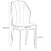 dining chair Kitchen Dining Room Furniture Chairs Modern Dining Chairs Set Of 4 Water Proof PU Leather Kitchen Chair with Metal Legs，High Back So