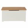Core Products Ottoman, White with Oak Veneered Tops, 38x80x41 cm, CL540
