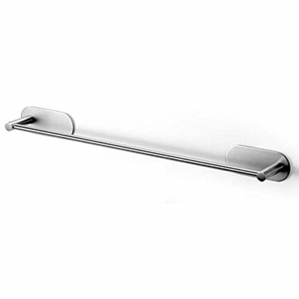 Towel Rack 60cm Single Shot Stainless Steel Towel Holder No Drilling 3M Glue Towel Rail Hardware Pendant for Bathroom Shower Kitchen