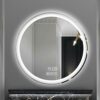 Wall Mounted Illuminated Led Bathroom Mirror with Demister, Dimming Function, and Touch Sensor Switch for Makeup Cosmetic Shaving, Led+antifog+ti