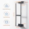 Towel Racks for Bathroom Wall Mounted | Space-Saving Towel Holder with Shelf | Durable Stainless Steel Construction | Easy Installation | Modern