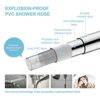 OFFO Shower Hose 3.0m, PVC Universal Smooth Shower Pipe with Shower Hose Washer High Pressure Shower Hose for Bath Taps Replacement Silver