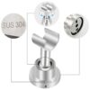 Drenky Shower Head Holder 304 Stainless Steel Shower Head Bracket Universal Shower Head Holder 360° Angle Adjustable Shower Holder Come with Inst